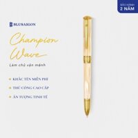 Bút Ký Cao Cấp BLUSAIGON Champion Wave - Bút Bi Ngọc Trai Cam Mississippi - Mạ Titanium Gold