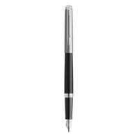 Bút ký cao cấp, Bút máy Waterman Hemisphere 21 Stainless Steel MBlack cài trắng