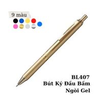 Bút Ký Cao Cấp Pentel BL407 Ngòi 0.7mm Mực Xanh  Thiết Kế Đầu Bấm  Nhiều Màu Vỏ Thời Trang - X-Vàng
