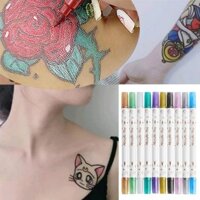 Bút Làm Đẹp Kim Loại 10 Màu Bộ Thiệp Chúc Mừng Sổ Tay Tranh Màu Hai Đầu Móng Tay Hình Xăm Bút highlighter kiodvn