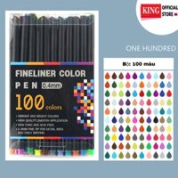 Bút line lông kim FINELINER ngòi 0.4mm cao cấp chuyên nghiệp họa cụ tô màu, vẽ tranh, vẽ amine - Bộ 12243660100 màu - 100 màu