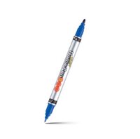 Bút lông dầu 2 đầu Monami Twin name  - Xanh