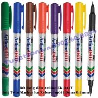 Bút lông dầu Artline EK-041T - bút Twin Marker ko Xylene ngòi 1.0mm 0.4mm                         &nbsp(&nbspXanh Lá - Green&nbsp)