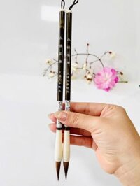 Bút lông thư pháp,vẽ tranh màu nước,vẽ tranh thủy mặc thanh trúc lông dê cán xanh