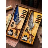 Bút lông vũ cổ điển phong cách Châu Âu, bánh răng cơ, bút lông Harry Potter, bút lông, bút nhúng Steampunk Sulu, hộp quà sinh nhật cho giáo viên tốt nghiệp, quà tặng sinh nhật cho bạn trai, quà tặng Ngày nhà giáo