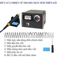 Bút Lửa Nhiệt Vẽ Tranh Cháy Sém Trên Gỗ LH40-ZY, Tặng Kèm Đầu Tạo Hình