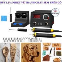 Bút Lửa Nhiệt Vẽ Tranh Cháy Sém Trên Gỗ LH40-SA2, Kèm Hai Đầu Viết + 23 Đầu Viết Tạo Hình
