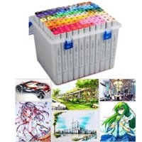Bút marker Touchliit 7 loại 30/40/60/80 màu marker túi vải, màu dạ touchliit vẽ siêu đẹp