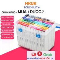 Bút Marker Touchliit đời 6 hộp nhựa 30/40/60/80 Màu Chuyên Nghiệp Touch liit 6 màu dạ hai đầu chính hãng HKUK