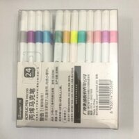 Bút màu Acrylic Marker 24 màu Guangbo H02290 - Vẽ được trên nhiều chất liệu: thủy tinh, nhựa, cây cối ...