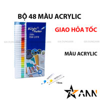 Bút Màu Acrylic Marker 48 Màu Vẽ - Bút Lông Màu Acrylic Vẽ Trên Mọi Chất Liệu
