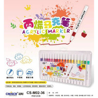 Bút Màu Acrylic Marker Chosch 12/24/36/48 Màu Cao Cấp - Vẽ Lên Nhiều Chất Liệu