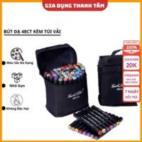 Bút màu dạ marker 48ct chuyên nghiệp touch kèm túi vải họa cụ vẽ tranh cao cấp , bút dạ kèm túi _thanhtamshop1