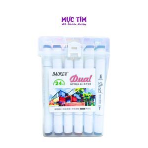 Bút màu Dual Marker 24 màu Baoke MP2924-24