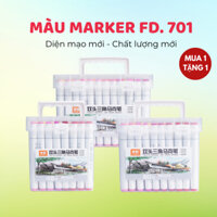 Bút Màu MarKer Chuyên Nghiệp ZhongCai Hộp Nhựa, Bút Thiết Kế 2 Đầu, Họa Cụ Vẽ Tranh Cao Cấp 48/60/80/108 Màu NO.701