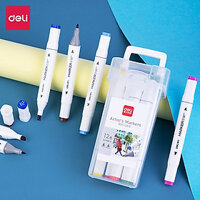 Bút màu marker hai đầu cao cấp Deli - 70801