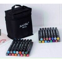 Bút Màu Marker Touch Cool 48 Pcs, Họa Cụ Tô Màu Dạ Vẽ Tranh Anime Túi Vải Màu Chuyên Nghiệp