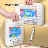 Bút màu MOBANINA, Màu xếp chồng lên nhau 12 / 24 / 36 / 48 màu Bút đánh dấu Acrylic, Văn phòng phẩm nghệ thuật di động Sấy nhanh Nghệ thuật lỏng thẳng Vẽ bút màu nước