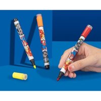 Bút màu nước hộp nhựa quai xách, họa tiết siêu nhân - 12 màu/24 màu/36 màu - Deli HE100