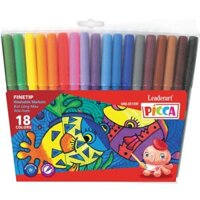 Bút màu nước Leaderart cho trẻ em với mực rửa trôi vượt trội 18 cái/ vỉ WM-0018W
