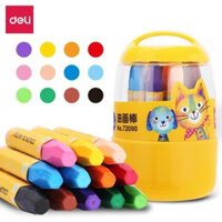 Bút màu sáp dầu học sinh hộp nhựa Deli - 121824 màu - 720907209172092 - 12 màu - 72090