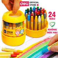 Bút màu sáp dầu học sinh hộp nhựa Deli - 121824 màu - 720907209172092 - 18 màu - 72091