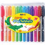 Bút màu trang trí 3 trong 1 Amos Colorix Silky Twisters 12 màu AST1