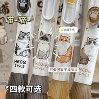 bút máy bấm ngòi bút gel deli Bút bấm mèo kiểu instagram giá trị cao, nhanh khô, bấm giá trị cao, học sinh mượt mà chải câu hỏi bút gel 0,5 bút đen