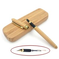 Bút Máy Ký (Cây Viết)  Vỏ Bằng Tre,Có Hộp Đựng Bút Bằng Tre