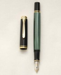 Bút máy Pelikan Souveran M400 Black & Green Striped 14K F