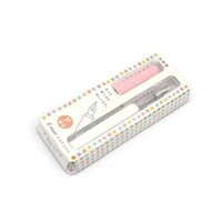 Bút máy Pilot Kakuno - Fine Nib (F - Nét to) - Thân trắng / Nắp hồng pastel