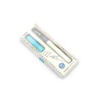 Bút máy Pilot Kakuno - Medium Nib (M - Nét vừa) - Thân trắng / Nắp xanh dương pastel