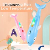 Bút MOBANINA, với PCL Dây tóc DIY Bút in, Hình cá heo sáng tạo Nhiệt độ in thấp ABS Bút vẽ trẻ em