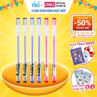Bút Mực Gel 0.5mm  Bút Bi Nước Mực Gel  Bút Mực Khô Nhanh Bút Ghi Chép Cơ Bản Nhiều Màu Lựa Chọn Deli  Mực Đen Xanh Đỏ - Phù Hợp Ghi Chép Sổ Tay Trang Trí Sổ Kế Hoạch Planner - EG67 - Bút đen - 10 cây