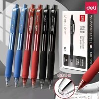 Bút mực gel Deli đệm tay nét mượt Line Flow S60 ngòi 0.5mm đầu bi ngòi nón