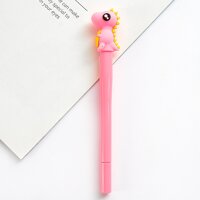 Bút mực gel đen pony viết ngòi 0.5mm lalunavn thiết kế phát sáng dễ thương, bút kỳ lân nhiều màu - Khủng long hồng