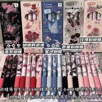 bút mực xoá được bút gel Bút gel bướm hoa hồng giá trị cao phong cách instagram thích hợp ấn tượng học sinh ST bút câu hỏi bàn chải trái tim cô gái Y2K Qianxi phong cách bút bi đen bút nước nhanh khô bút đẹp mềm mại bắt tay tốt