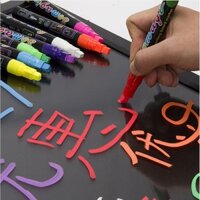 [Bút Ngòi 6mm] Hộp 8 Bút Huỳnh quang viết bảng menu quảng cáo, bảng đèn led viết tay, bảng dạ quang