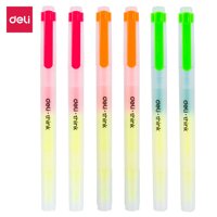 Bút nhớ dòng Deli - 2 đầu 2 màu - bút highlight , bút dấu dòng - 6 chiếchộp EU35304
