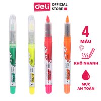 Bút nhớ dòng Deli - dấu dòng, highlight - Mực HồngXanh láCamVàng - Combo 2 chiếc - EU35440 - Xanh lá - EU35450