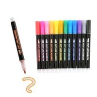 Bút nhũ nét viền chữ sẵn outline marker kim tuyến, bút out line B06 nhiều màu