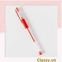 Bút Nước Gel 0.5 Màu Mực Đen Xanh Đỏ Classy PK492 - ĐỎ PK492-DO