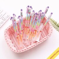 Bút nước ngòi 0.5mm hoạ tiết màu sắc cầu vồng đẹp mắt B21