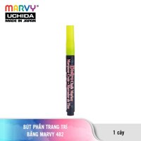Bút Phấn Trang Trí Bảng MARVY 482 đầu nhỏ - Xanh dạ quang