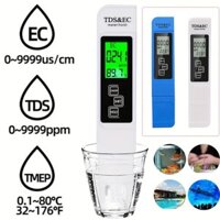 Bút phát hiện chất lượng nước 3in1 Hộ gia đình Nước uống tinh khiết EC Meter Độ chính xác cao Meter 0-9990ppm | Gấu Pink