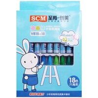 Bút Sáp Dầu 18 Màu SMC V818-18 Mẫu Bao Bì Là Ngẫu Nhiên