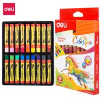 Bút sáp dầu Deli - 12 màu18 màu - 1 Hộp - EC20200EC20210 - 18 màu-EC20210