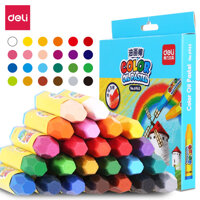 Bút sáp dầu học sinh Deli - 12 màu18 màu24 màu36 màu - 1 hộp - 6961696269636964 - 24 màu - 6963