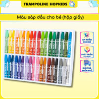 Bút Sáp Dầu Mềm Hộp Giấy 12/24/36/48 Màu – Bút Sáp Màu An Toàn Cho Bé, Mềm Mịn Không Vón Cục