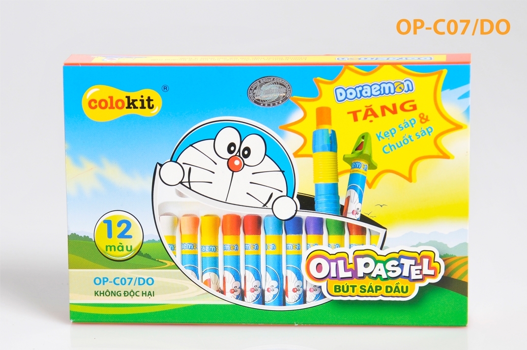 Bút sáp dầu Thiên Long Doraemon OP-C07/DO (12 màu)